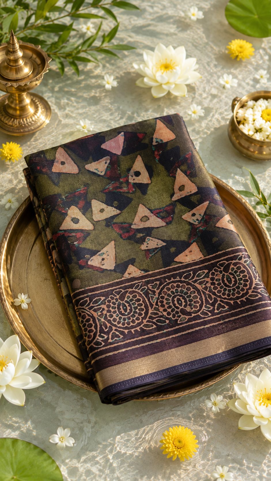 Olive Green Modal Silk alternate view