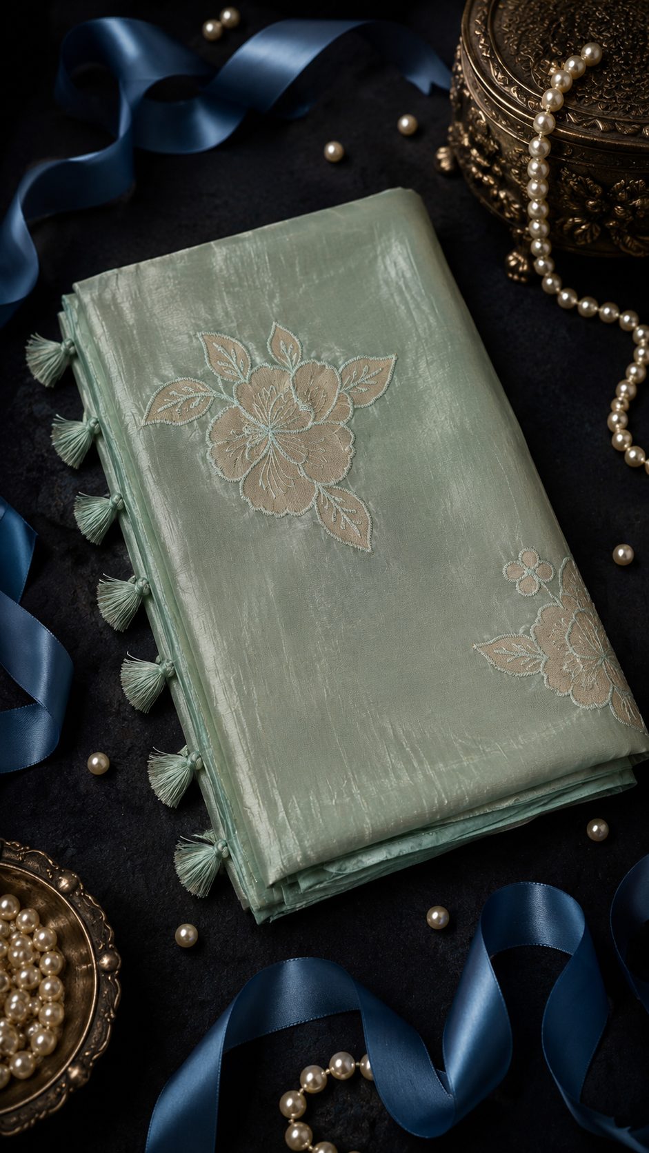 Mint Green Organza alternate view