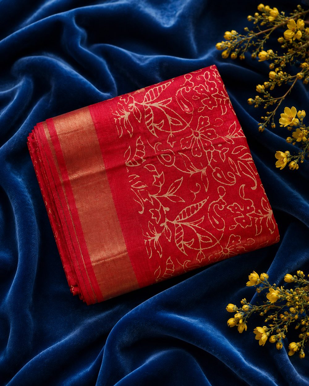 Red Printed Silk alternate view