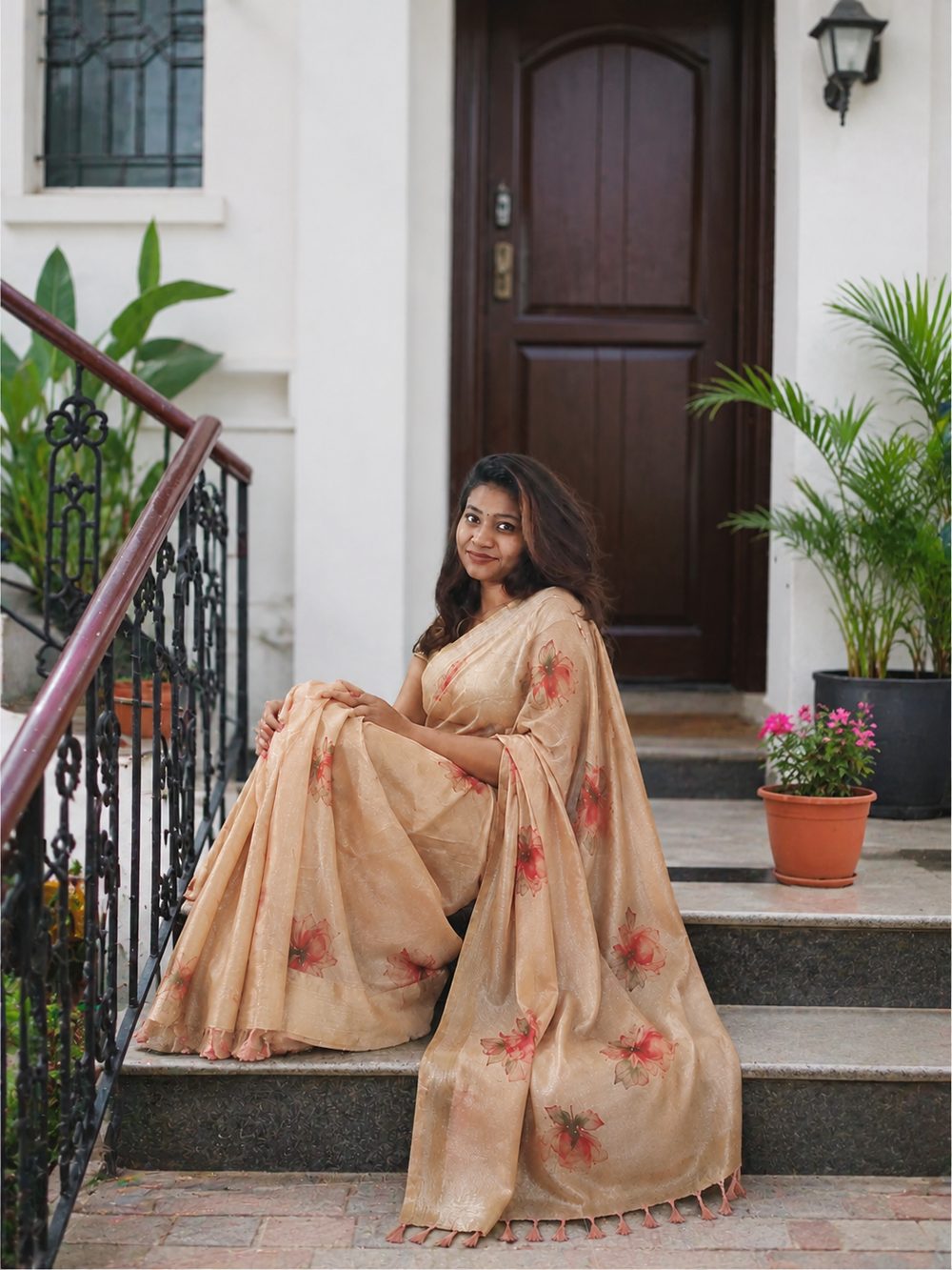 Golden Tissue — Tissue Silk saree by Aluna Weaves