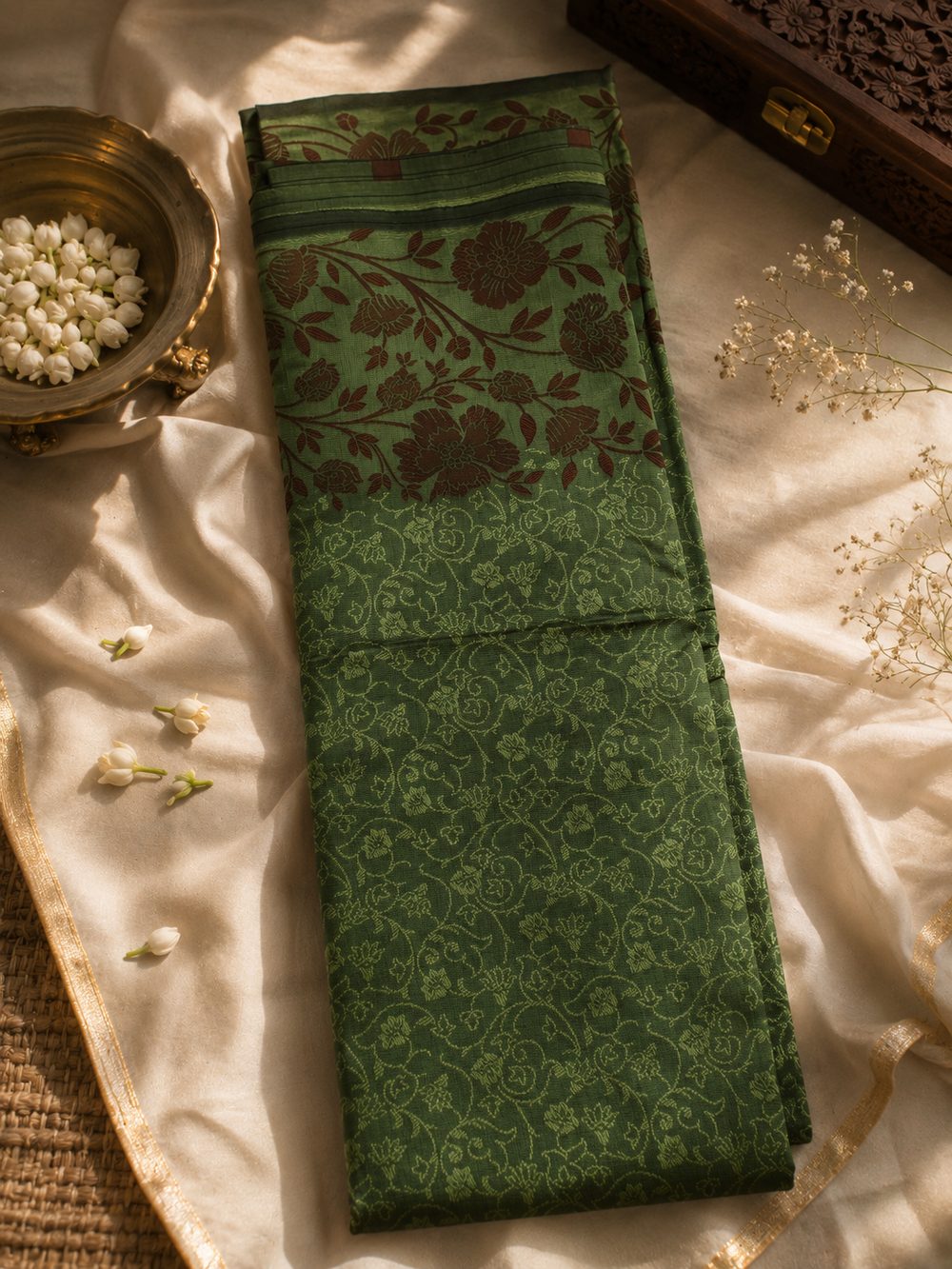 Moss Green Semi Silk alternate view