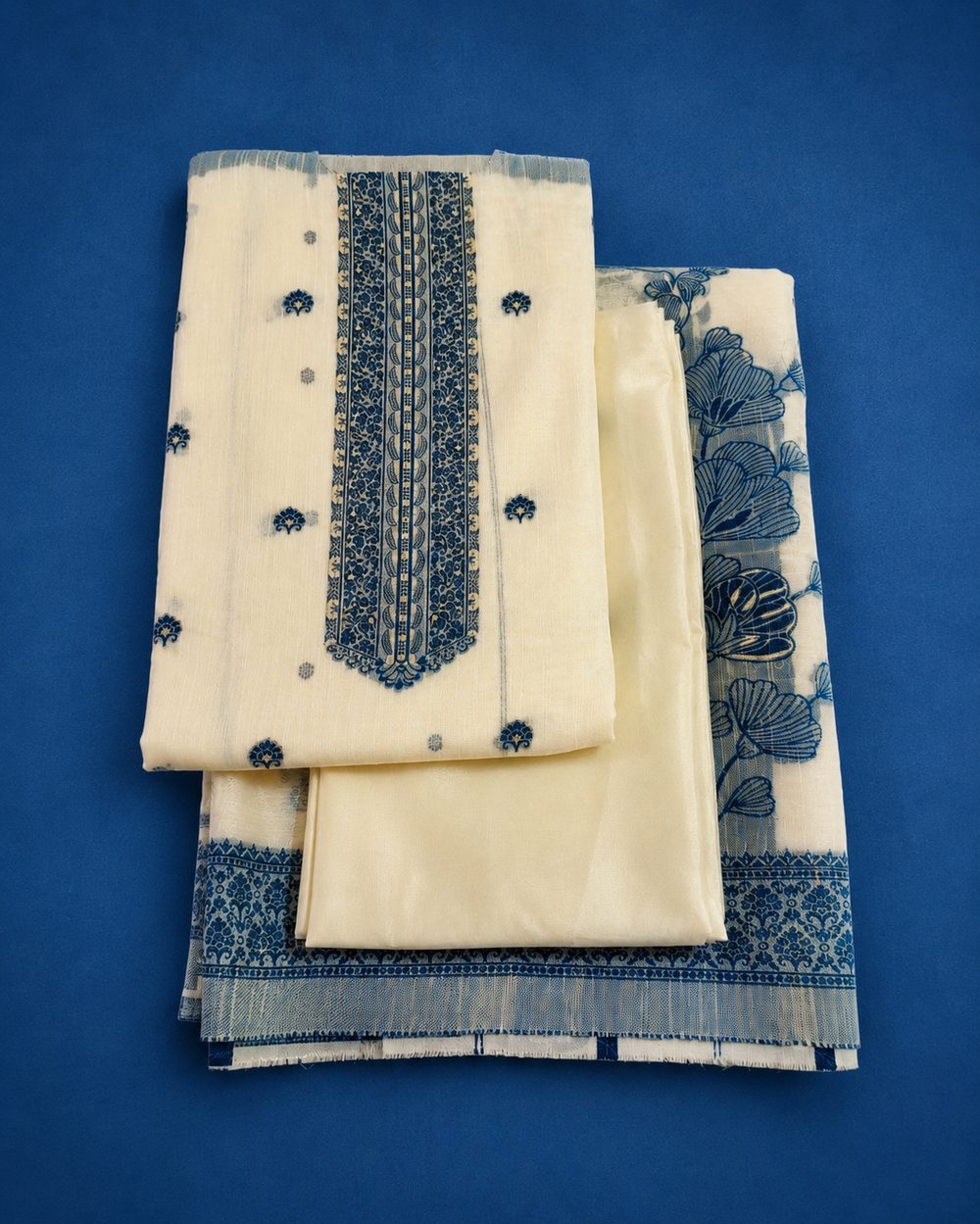 Off White Semi Chanderi alternate view