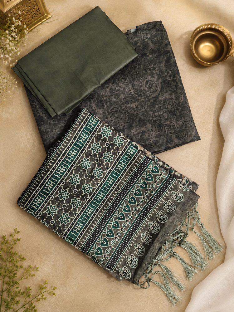 Light Plum Semi Tussar — Semi Tussar churidhar material by Aluna Weaves